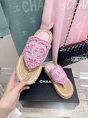 CHANEL | Sandals Pink Fabric - 2