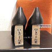 CHANEL | Egyptian Hieroglyphic Heels Black Leather - 8.5cm - 2