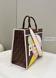 FENDI | Sunshine Medium Glazed Fabric Shopper With Inlay - 31 x 17 x 35cm - 4