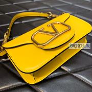 VALENTINO | Locò Small Shoulder Bag In Yellow Calfskin - 20 x 11 x 5cm - 5