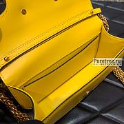 VALENTINO | Locò Small Shoulder Bag In Yellow Calfskin - 20 x 11 x 5cm - 3