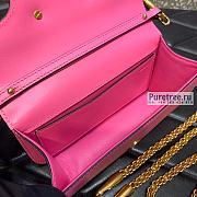 VALENTINO | Locò Small Shoulder Bag In Pink Calfskin - 20 x 11 x 5cm - 2