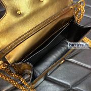 VALENTINO | Locò Small Shoulder Bag In Gold Calfskin - 20 x 11 x 5cm - 4