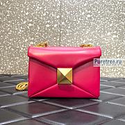 VALENTINO | One Stud Nappa Bag With Chain Pink - 19 x 14 x 11cm - 1