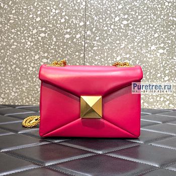 VALENTINO | One Stud Nappa Bag With Chain Pink - 19 x 14 x 11cm