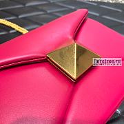 VALENTINO | One Stud Nappa Bag With Chain Pink - 19 x 14 x 11cm - 6