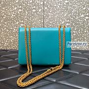 VALENTINO | One Stud Nappa Bag With Chain Blue - 19 x 14 x 11cm - 3