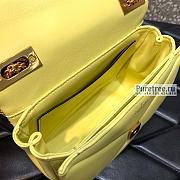 VALENTINO | One Stud Nappa Bag With Chain Yellow - 19 x 14 x 11cm - 6