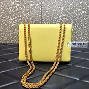 VALENTINO | One Stud Nappa Bag With Chain Yellow - 19 x 14 x 11cm - 5
