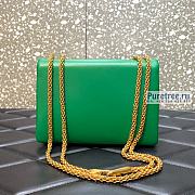 VALENTINO | One Stud Nappa Bag With Chain Green - 19 x 14 x 11cm - 4