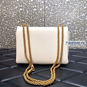 VALENTINO | One Stud Nappa Bag With Chain White - 19 x 14 x 11cm - 2