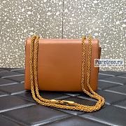 VALENTINO | One Stud Nappa Bag With Chain Brown - 19 x 14 x 11cm - 5