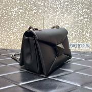 VALENTINO | One Stud Nappa Bag With Chain All Black - 19 x 14 x 11cm - 6