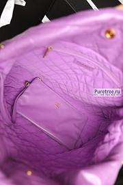 CHANEL | 22 Large Handbag Purple Shiny Calfskin & Gold Metal - 48 x 45 x 10cm - 3