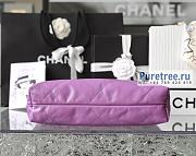 CHANEL | 22 Small Handbag Purple Shiny Calfskin & Gold Metal - 35 x 37 x 7cm - 3