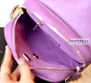 CHANEL | 22 Backpack Purple Grained Calfskin - 20 x 19 x 8cm - 6