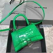BALENCIAGA | Hourglass Small Handbag Crocodile In Bright Green - 23 x 10 x 14cm - 1