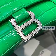 BALENCIAGA | Hourglass Small Handbag Crocodile In Bright Green - 23 x 10 x 14cm - 2