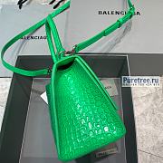 BALENCIAGA | Hourglass Small Handbag Crocodile In Bright Green - 23 x 10 x 14cm - 3