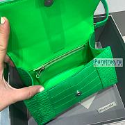 BALENCIAGA | Hourglass Small Handbag Crocodile In Bright Green - 23 x 10 x 14cm - 4