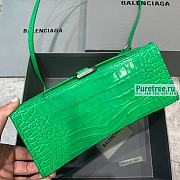 BALENCIAGA | Hourglass Small Handbag Crocodile In Bright Green - 23 x 10 x 14cm - 6