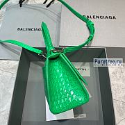 BALENCIAGA | Hourglass XS Handbag Crocodile In Bright Green - 19 x 8 x 21cm - 6