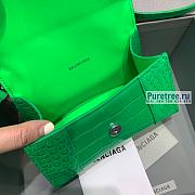 BALENCIAGA | Hourglass XS Handbag Crocodile In Bright Green - 19 x 8 x 21cm - 5