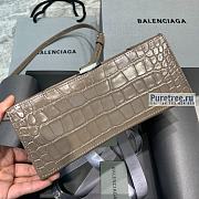 BALENCIAGA | Hourglass Small Handbag Crocodile In Brown - 23 x 10 x 14cm - 3
