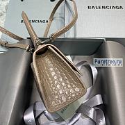 BALENCIAGA | Hourglass XS Handbag Crocodile In Brown - 19 x 8 x 21cm - 6