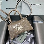 BALENCIAGA | Hourglass XS Handbag Crocodile In Brown - 19 x 8 x 21cm - 5
