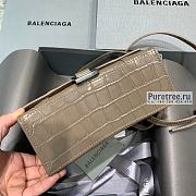 BALENCIAGA | Hourglass XS Handbag Crocodile In Brown - 19 x 8 x 21cm - 2