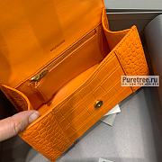BALENCIAGA | Hourglass Small Handbag Crocodile In Orange - 23 x 10 x 14cm - 3