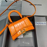 BALENCIAGA | Hourglass XS Handbag Crocodile In Orange - 19 x 8 x 21cm - 1