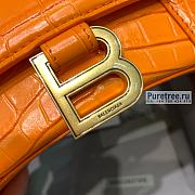 BALENCIAGA | Hourglass XS Handbag Crocodile In Orange - 19 x 8 x 21cm - 2