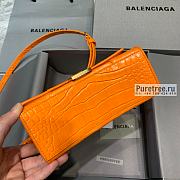 BALENCIAGA | Hourglass XS Handbag Crocodile In Orange - 19 x 8 x 21cm - 3