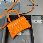 BALENCIAGA | Hourglass XS Handbag Crocodile In Orange - 19 x 8 x 21cm - 5