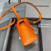 BALENCIAGA | Hourglass XS Handbag Crocodile In Orange - 19 x 8 x 21cm - 6