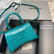 BALENCIAGA | Hourglass Small Handbag Crocodile In Light Blue - 23 x 10 x 14cm - 3
