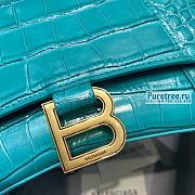 BALENCIAGA | Hourglass Small Handbag Crocodile In Light Blue - 23 x 10 x 14cm - 4