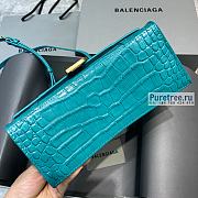 BALENCIAGA | Hourglass Small Handbag Crocodile In Light Blue - 23 x 10 x 14cm - 2