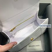 BALENCIAGA | Hourglass Small Handbag Crocodile In White - 23 x 10 x 14cm - 5
