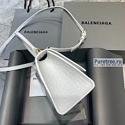 BALENCIAGA | Hourglass Small Handbag Crocodile In White - 23 x 10 x 14cm - 4