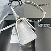 BALENCIAGA | Hourglass XS Handbag Crocodile In White - 19 x 8 x 21cm - 6