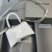 BALENCIAGA | Hourglass XS Handbag Crocodile In White - 19 x 8 x 21cm - 2