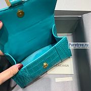 BALENCIAGA | Hourglass XS Handbag Crocodile In Light Blue - 19 x 8 x 21cm - 6