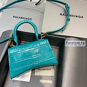 BALENCIAGA | Hourglass XS Handbag Crocodile In Light Blue - 19 x 8 x 21cm - 2