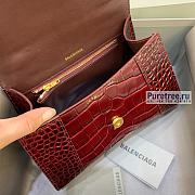 BALENCIAGA | Hourglass Small Handbag Crocodile In Red - 23 x 10 x 14cm - 6