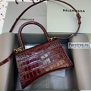 BALENCIAGA | Hourglass Small Handbag Crocodile In Red - 23 x 10 x 14cm - 5