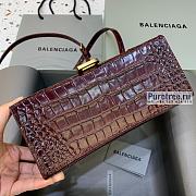 BALENCIAGA | Hourglass Small Handbag Crocodile In Red - 23 x 10 x 14cm - 4