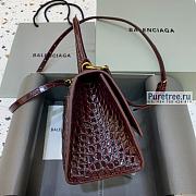 BALENCIAGA | Hourglass Small Handbag Crocodile In Red - 23 x 10 x 14cm - 3